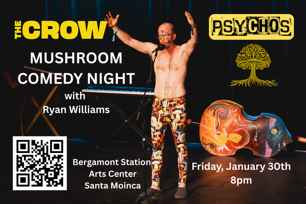 Mushroom Research Nonprofit Comedy Night in Los Angeles + Livestream (January 30th)